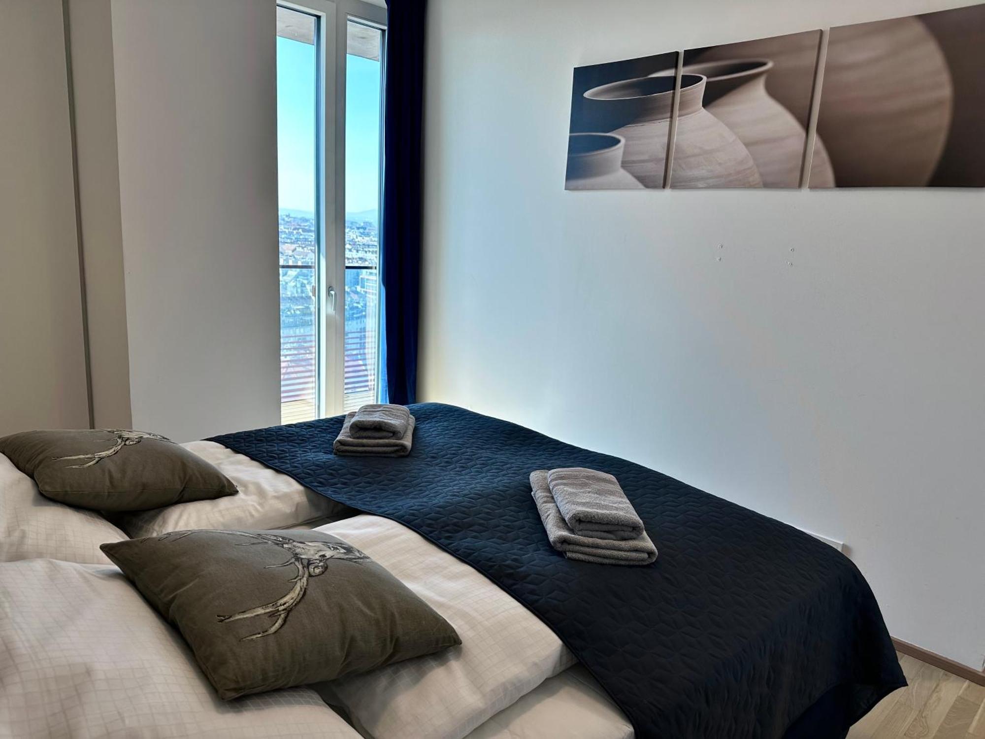 Panorama Sky Apartment I Rooftop Pool I Metro Station Wien Eksteriør billede